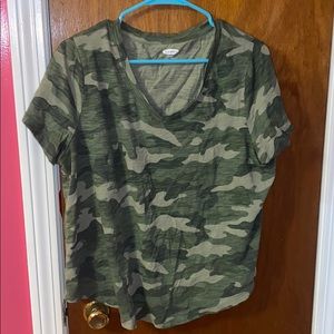5/$25 Green camo tee